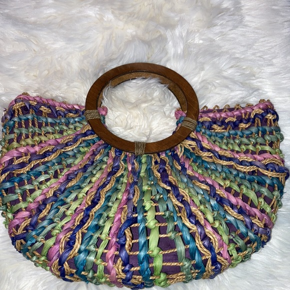 CAPPELLI straworld lg., bright, multicolor purse or tote bag. $29 - Picture 5 of 12